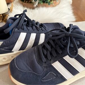 adidas Navy and White Athletic Shoes